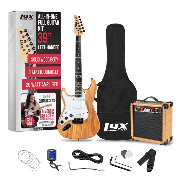 LyxPro Left Hand 39 Inch Electric Guitar and Starter Kit