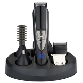 Professional 5 in 1 Hair Clippers, Adjustable Cordless Beard Trimmer for Men, Rechargeable Barber Clippers and Trimmers Set, Shaving Kit for Nose, Body, Face and Mustache