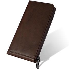 DearMin Men's Ultra Small L-shaped Zipper Long Wallet, Genuine Leather, Thin, Large Capacity, Coin Purse, Made by Top Leather Craftsmen, Compact Type, Women's, Men, Wallet, Cowhide Leather, Business,