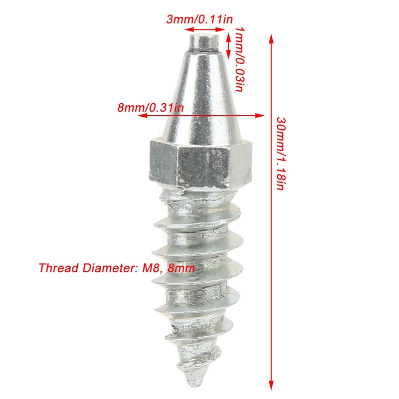 50 Pcs Snow Tire Spikes Wheel Tire Studs Anti-Slip Strong