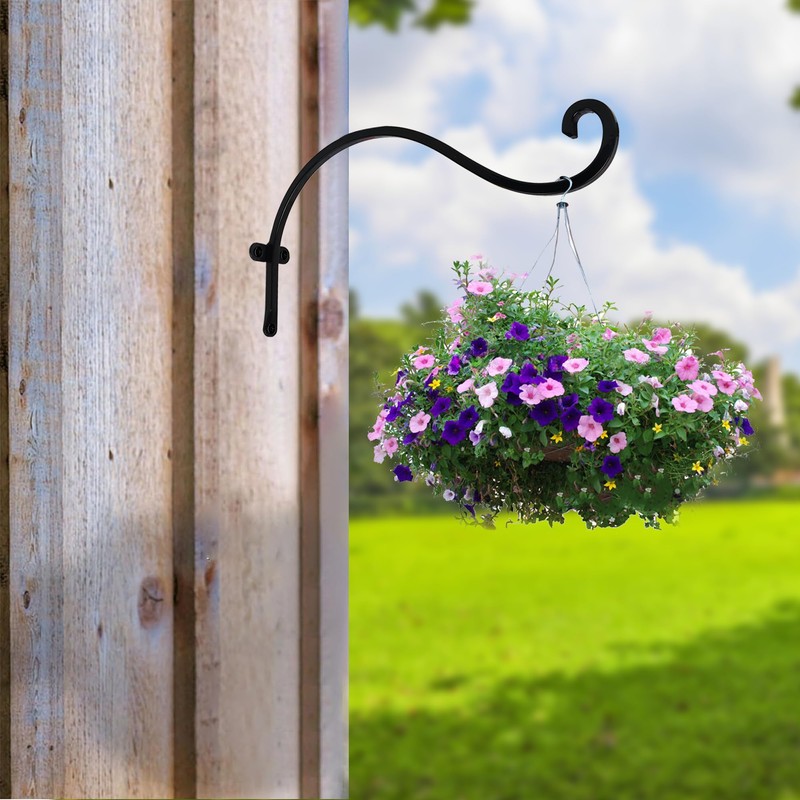 Hourleey 2 Pack Plant Hanger Outdoor, 12 Inch Heavy-Duty Hanging