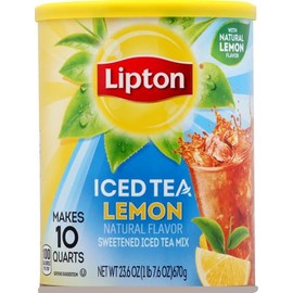 Lipton Lemon Iced Tea Mix 10 Quarts Refreshing Sweetened Powdered Drink