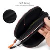 Tangoner Double Eyeglasses Case Soft Portable Zipper Sunglasses Pouch with