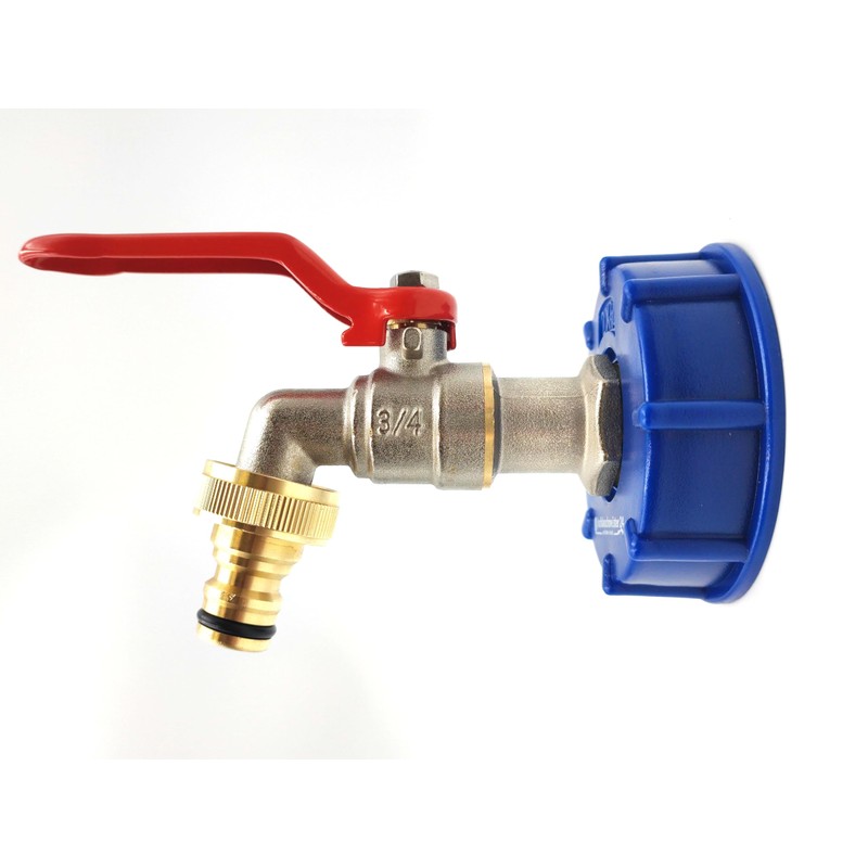 IBC Outlet Tap Ball Outlet Valve 3/4 Inch Long Version