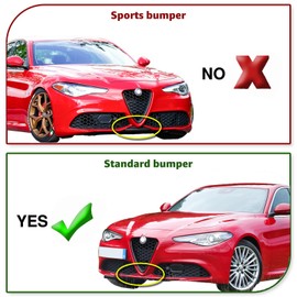 ACC Forward Radar Cover For 2017 2018 2019 2020 2021 2022 2023 Alfa Romeo Giulia Base Ornament Grille