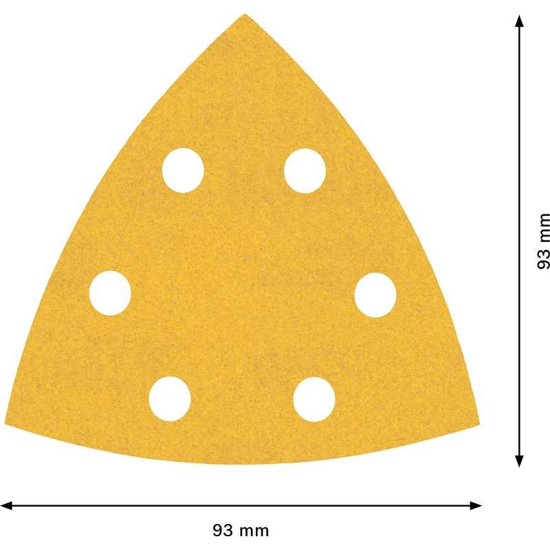 Bosch Professional 5x Expert C470 Sandpaper (93x93 mm, Grit 240,