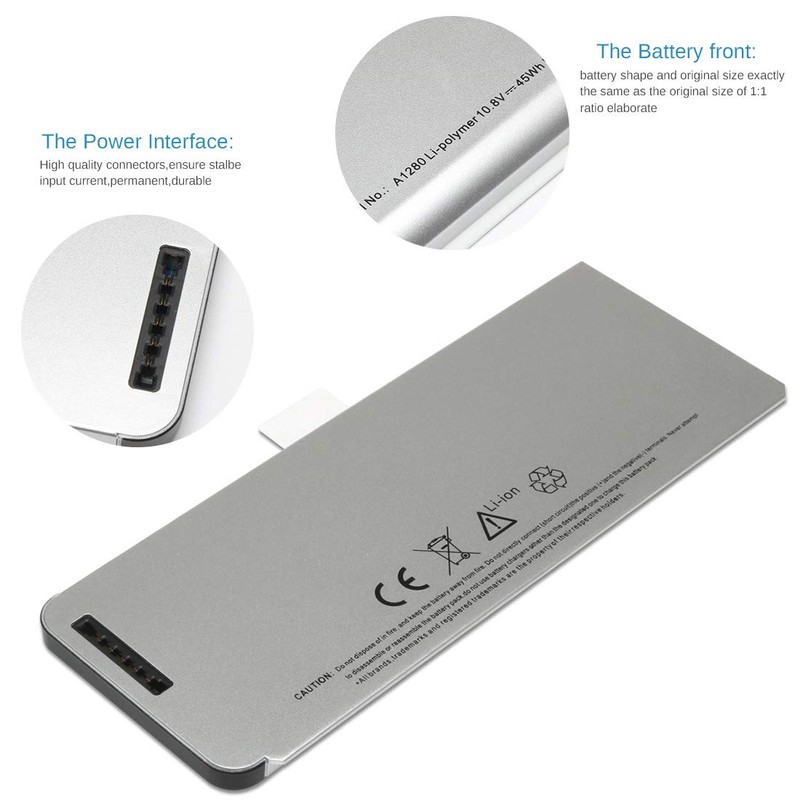 VillaCool A1280 Laptop Battery Compatible with A-pple Mac Book 13