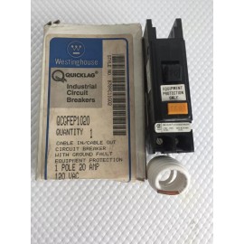 Unbranded WESTINGHOUSE QCGFEP1020 20 AMP SINGLE POLE EQUIPMENT PROTECTION BREAKER..127