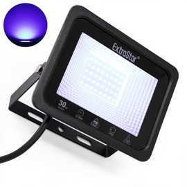EXTRASTAR LED Spotlight 30 W Outdoor 2400 LM Super Bright Coloured Outdoor Spotlight, IP65 Waterproof LED Floodlight, Outdoor Lamp for Backyard, Driveway, Doors, Garage, Hallway, Garden (Blue)