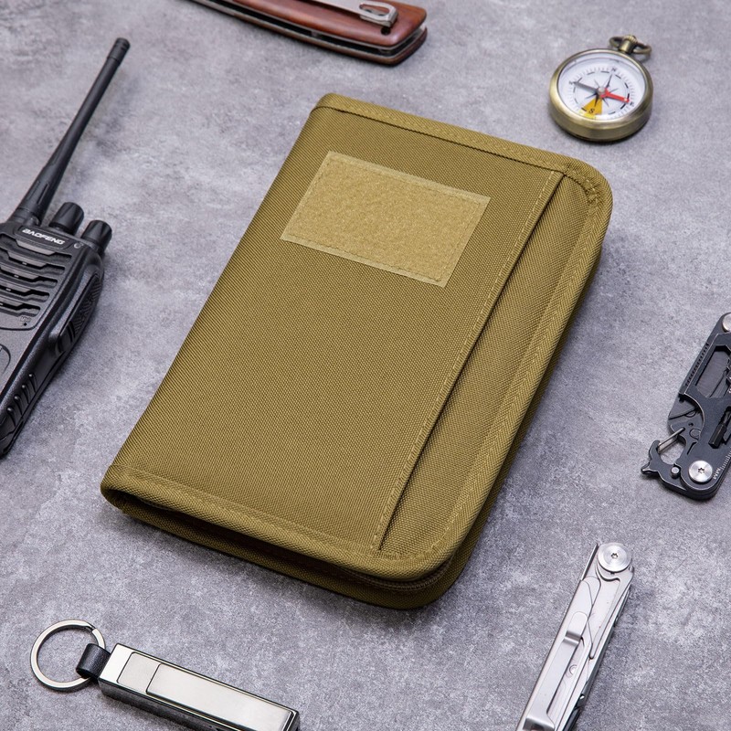 Kosibate Tactical Notebook Padfolio Ring Binders with 45 Sheets,Army Military