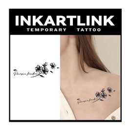 INKARTLINK Cell Colored Jagua Tattoo Stickers 2 Weeks English Letters Cute Set of 3 Waterproof Tattoo Stickers Tattoo Stickers Long Lasting Temporary Tattoos Trendy Women Men