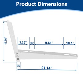 Outdoor Mini Split Wall Mounting Bracket for 9000 Btu to 36000 Btu Ductless Mini Split Air Conditioner AC Heat Pump Systems, Heavy Duty AC Support Bracket for Outside, Holds Up to 330lbs