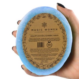 Soap Sponge - Cleansing Shower Scrubber - Cleaning Bath Wash Scrub - Massage & Lather Foot, Elbow, & Face - Bathroom Accessory 120 g (Eucalyptus)