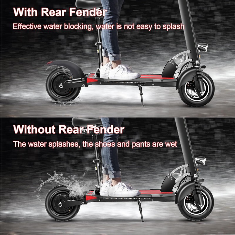Yungeln Scooter Schutzbleche mit LED Rückleucht kompatibel für Kugoo M4&M4Pro