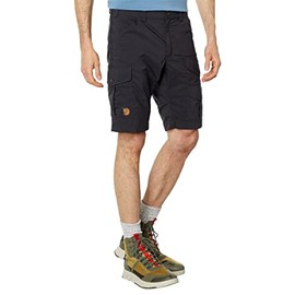 Fjällräven Vidda Pro Lite Mid-Rise Shorts for Men - Zip-Fly, Belt Loops and Button Closure with Flap Patch Pockets Dark Grey 46 (US Mens 30-31) R