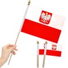 LoveVC 12Pcs 8×12 Inch Poland Ensign Flags Small Polish Eagle