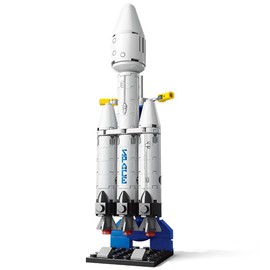 Vilbocr Space shuttle toys Falcon Heavy Space Rocket Building Block Set space toys for 4+ Years Boys Kids Gift Idea Super Heavy Launch Vehicle for Kids-69 Pcs