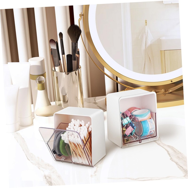 BUGUUYO Cotton Balls Storage Multi-functional Cotton Swab Box Perfect Present