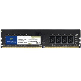 Timetec 8GB DDR4 2666MHz PC4-21300 Non-ECC Unbuffered 1.2V CL19 1Rx8 Single Rank 288 Pin UDIMM Memoria RAM Módulo para Actualizacion para PC Computadora de Escritorio (8GB)
