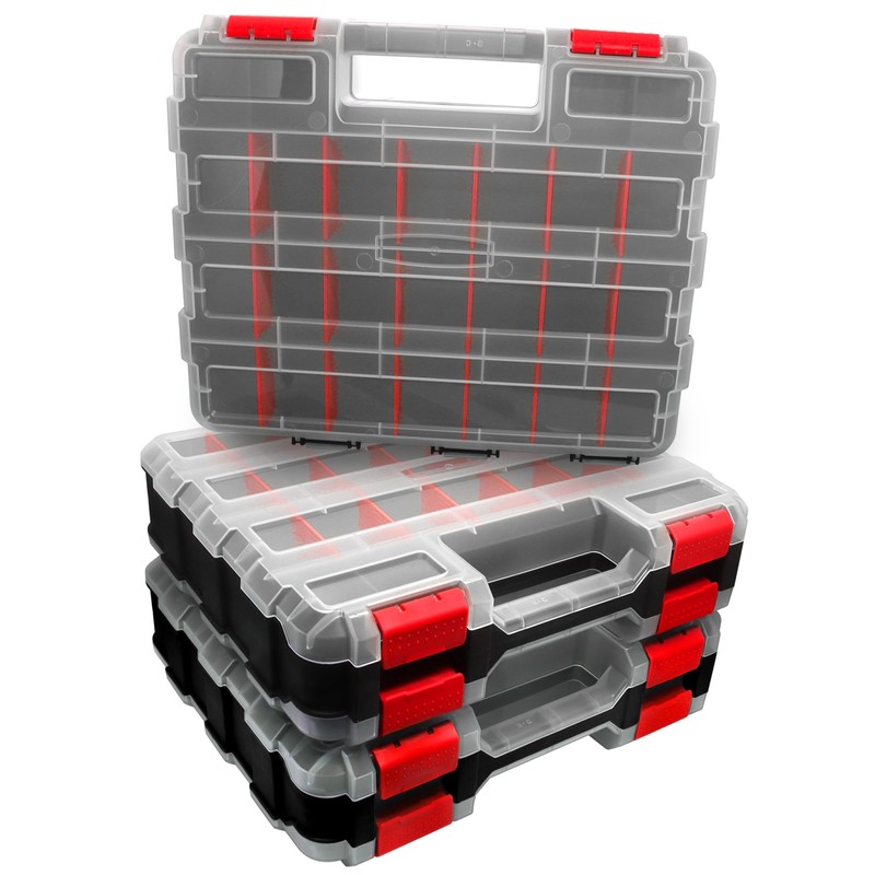Double Side Tool Box Organizer, Hardware Storage Box, Portable Small