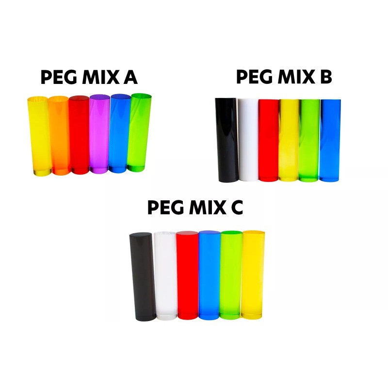 Giant Lite Brite Peg Sample Light Bright Round Polished Clear