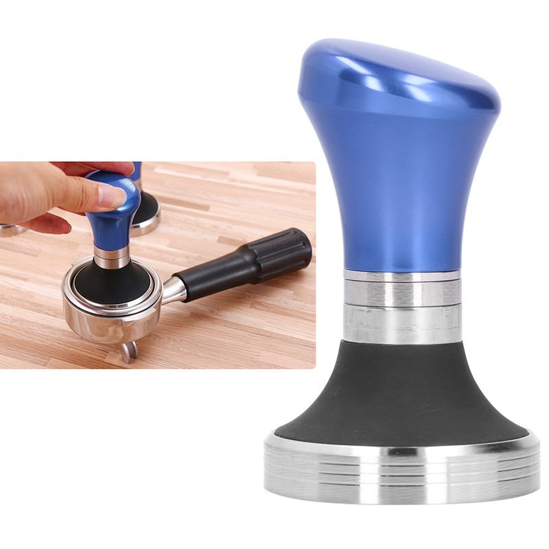 58mm Flat Coffee Tamper Stainless Steel Base Coffee Powder Hammer