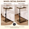 FRWXUIEO Adjustable C Table End Table, Side Table C Table