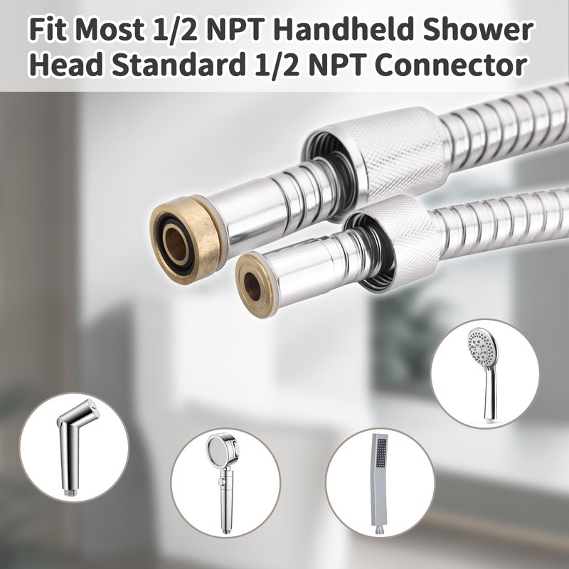 gcbcrit Shower Hose Replacement for Grohe 28143001 Relexaflex 59" Metal
