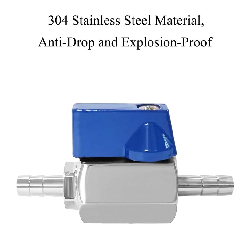 Barbed Ball Valve 8mm Stainless Steel Pagoda Joint Quick Connect