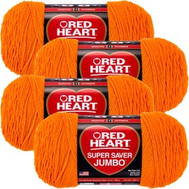 ODDITIES YARN SUPER SAVER JUM 30857804, Pumpkin, Multipack Of 4