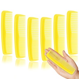 Hair Combs Bulk Travel Size Comb Bulk Plastic Hair Combs for Women and Men,Pocket Hair Combs for Travel Hotel Homeless Shelter Church (yellow, Pack of 24)