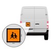 STROBO School Bus Magnetic Sign, 20 x 20 cm, Warning
