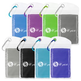 U-pick Cooling Towel[40"x12"], Breathable Cooling Towels for Neck and Face, Stay Cool Sweat Rags for Gym, Yoga, Softball, Baseball, Sports, Athletes, Camping, Hot Weather 4 Packs