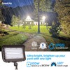 LEONLITE 3CCT 100W LED Flood Light Outdoor, Adjustable Knuckle Mount,