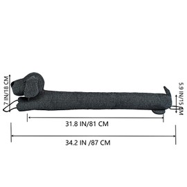 34 Inch Heavy Duty Under Door Draft Stopper, Decorative Cute Animal Stopper for Door & Window, Noise Blocker Sound Proof Seal Heavy Duty Reduce Noise Bottom of Door with Hanging Loops-Yellow Dog