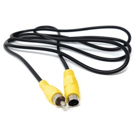 DRUT 1.5m Single RCA to S-Video 4-Pin TV AV Converter Cable – Adapter for PC, Computer, Video, and Projector