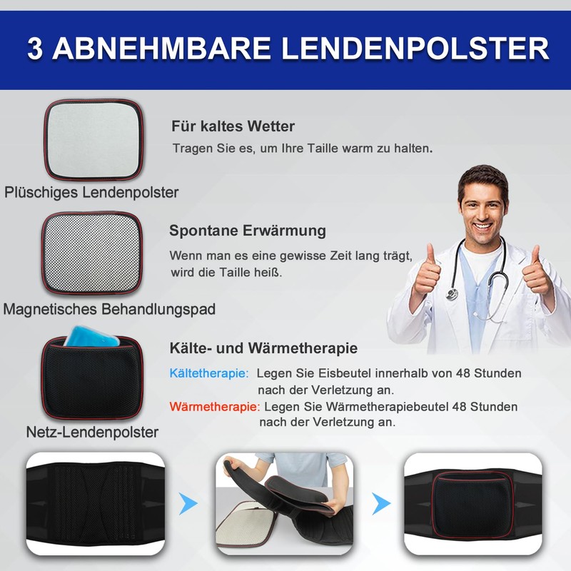 Jarade Microfibre Adjustable Back Brace for Lumbar Support with Velcro