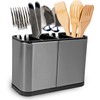 FIZZYBERRIES Kitchen Cutlery Holder Utensil Storage Organizer – Stainless Steel