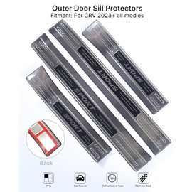 4 PCS For Honda CRV 2023 2024 2025 Door Entry Guard, Long- last Door Sill Protectors for Honda CR-V, Durable Premium Stainless Steel Outer Exterior Door Entry Protective Cover- Lower Exterior
