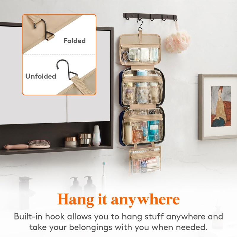 Lifewit Travel Toiletry Bag, Large Hanging Makeup Bag Organizer for
