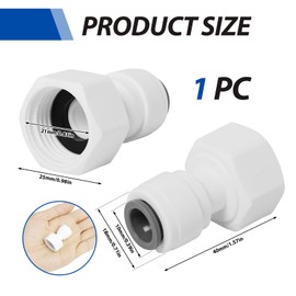 3/4" BSP to 1/4" Push Fit Tap Adapter Connector Fridge Water Connector for Leak-Free Connection Plumbing Fitting for Reliable Tap Installations