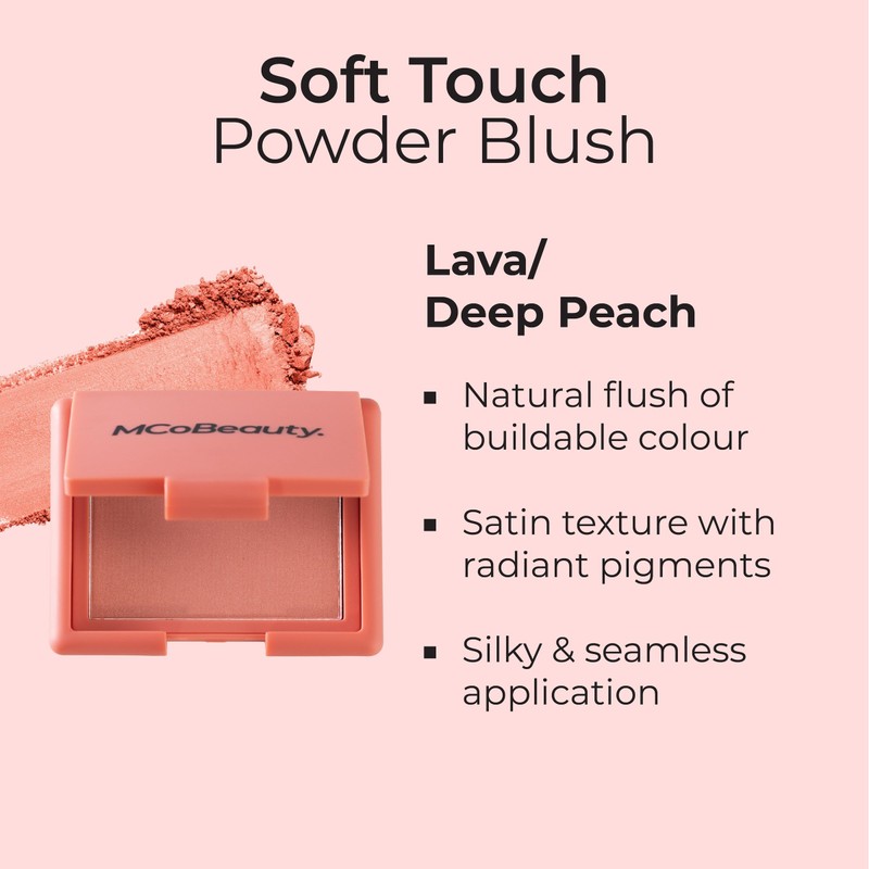 MCoBeauty Soft Touch Powder Blush - Deep Peach