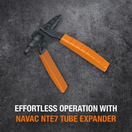NAVAC NTE7 Manual Tubing Expander | Foldable Swaging Tool | Copper Tubing 3/8", 1/2", 5/8", 3/4", 7/8" OD | 1 Year Warranty