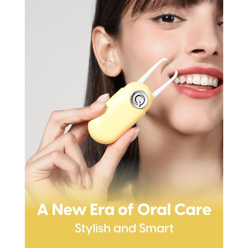 QicoBay UpFlosser C1S Reusable Auto-Restringing Flosser with Replaceable Floss Capsule,