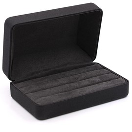 Aresachi Ring Case, Ring Case, Portable, Ring Box, Storage, Display, Gift (Black)