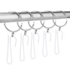 C.M. Curtain Hooks, Metal, 2.8 inches (70 mm), 50 Pieces,