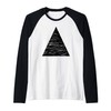 Distressed Triangle Geometric Shape Raglan Baseball Tee
