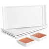 4 Plates + 2 Sauce Dishes - Rectangular Dinner Plate