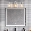 HAHZT Industrial Bathroom Vanity Lights: 3-Lights Silver Brushed Nickel Vintage