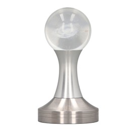 Coffee Tamper Food Grade Stainless Steel Crystal Ball Coffee Powder Hammer for Kitchen Shop Silver Pillar 51mm/2in